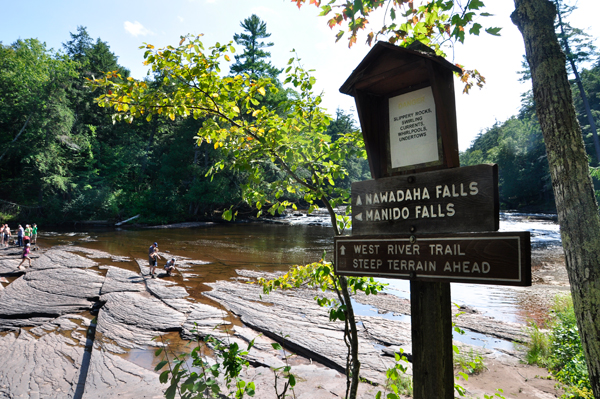 sign: Manido Falls